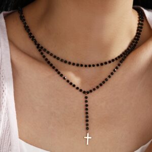 Gothic Stainless Steel Cross Pendant Necklace